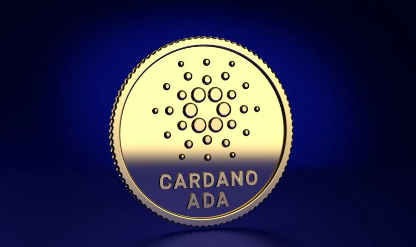 Cardano price prediction Cardano (ADA) coin on a blue background