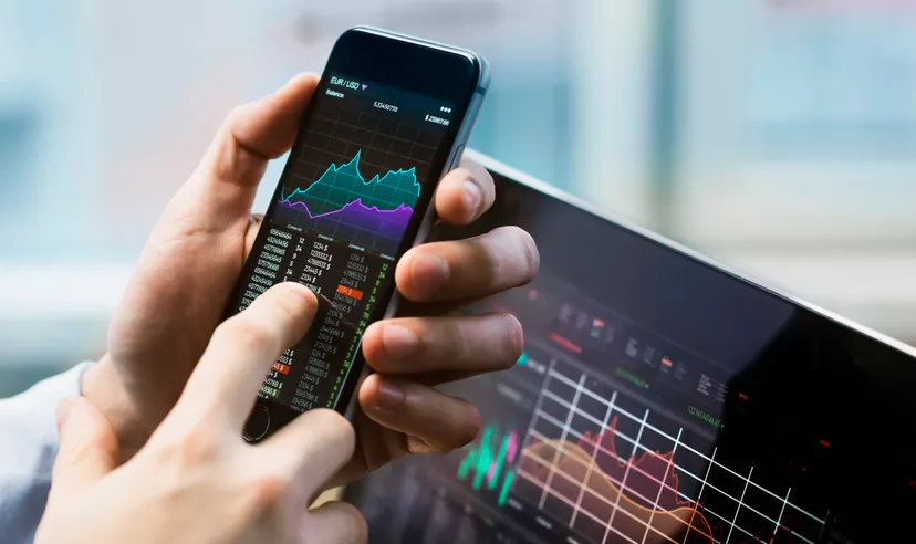 Businessman holding a phone
