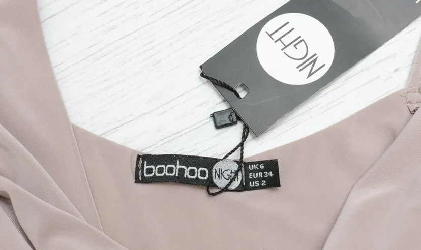 Boohoo tag on a garment