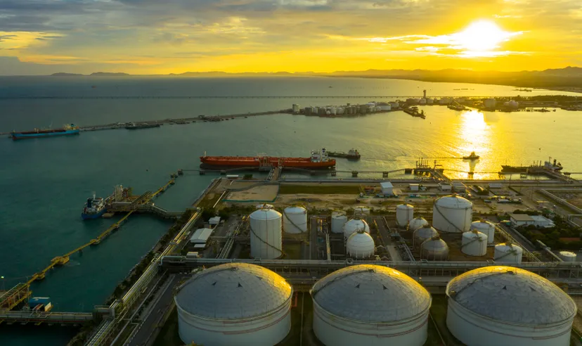 Oil terminal is industrial facility for storage of Oil and gas industry : Shutterstock