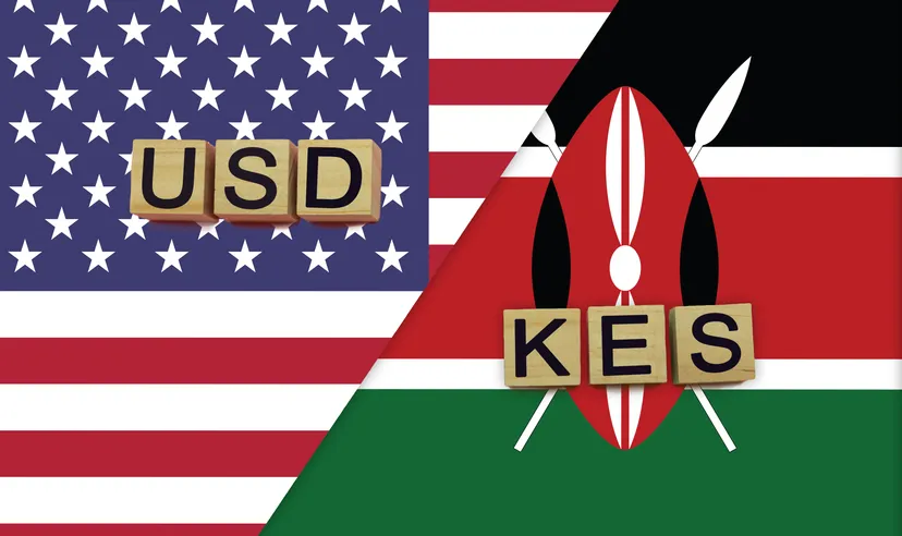 kenyan shilling forecast US and Kenyan currency codes on national flags