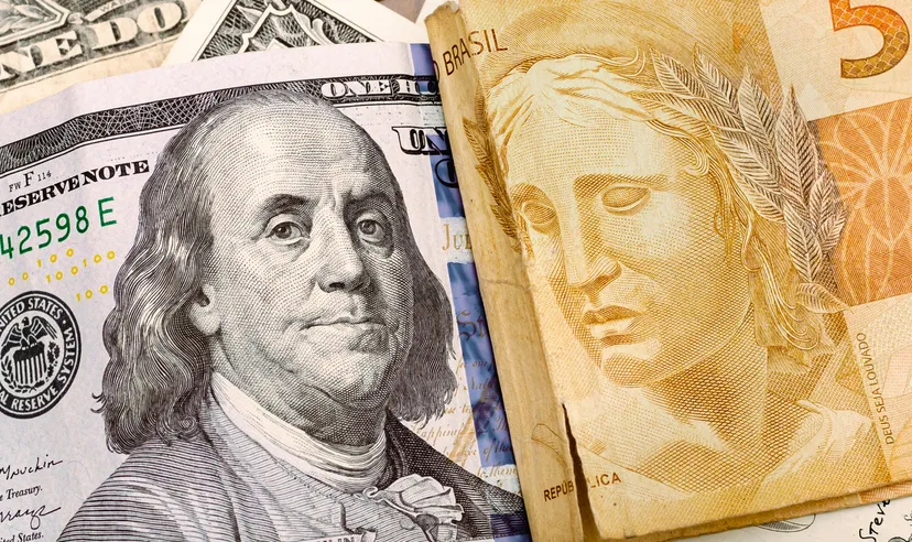 US dollar and Brazilian real notes