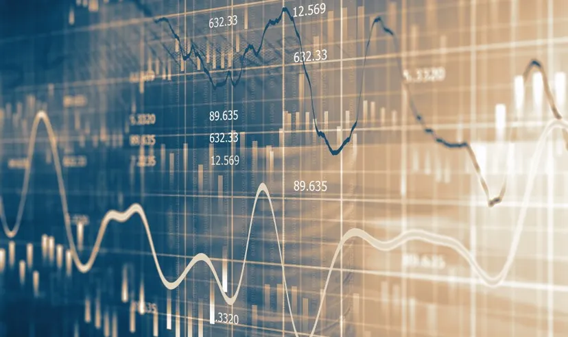 Financial data on the monitor