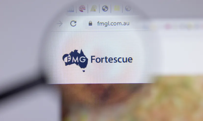 FMG logo close-up on webpage