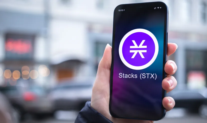 Stacks (STX) price prediction Stacks logo on a mobile phone