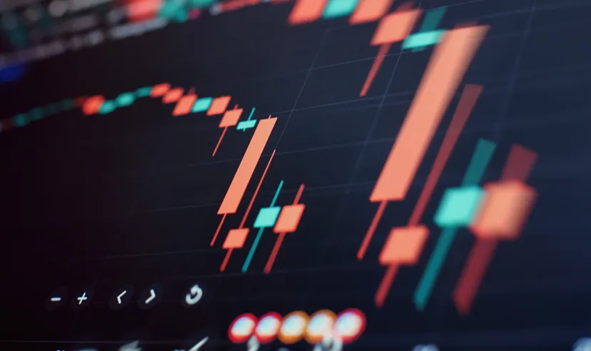 Candle charts going up and down