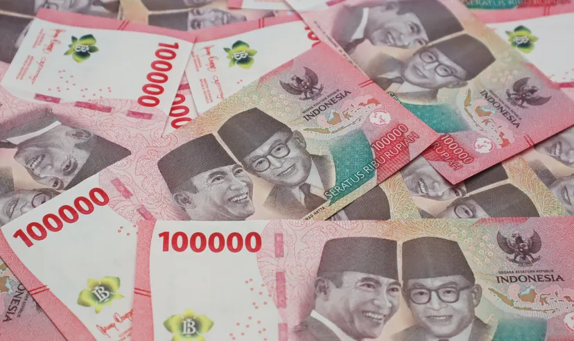 Indonesian rupiah banknotes series with value of 100.000