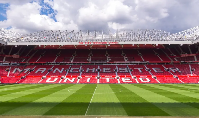 Manchester United shareholders The Old Trafford stadium on APRIL 13,2016 in Manchester, England. Old Trafford is home of Manchester United football club