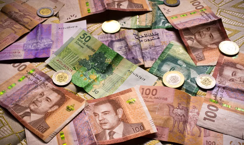 Different types of moroccan money
