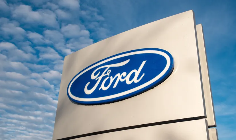 Ford logo on a building