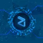 Zilliqa (ZIL) token symbol on polygonal blue background