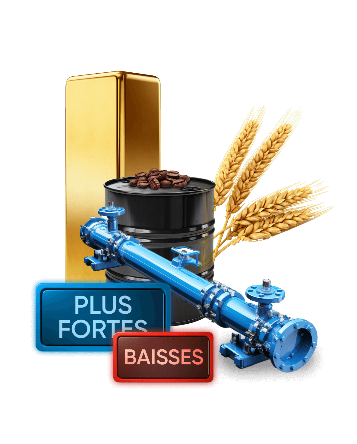 Matières premières en baisse