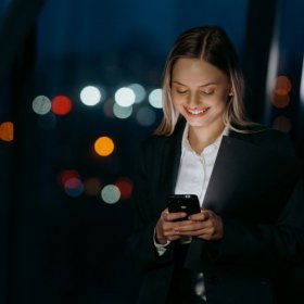 Woman on phone
