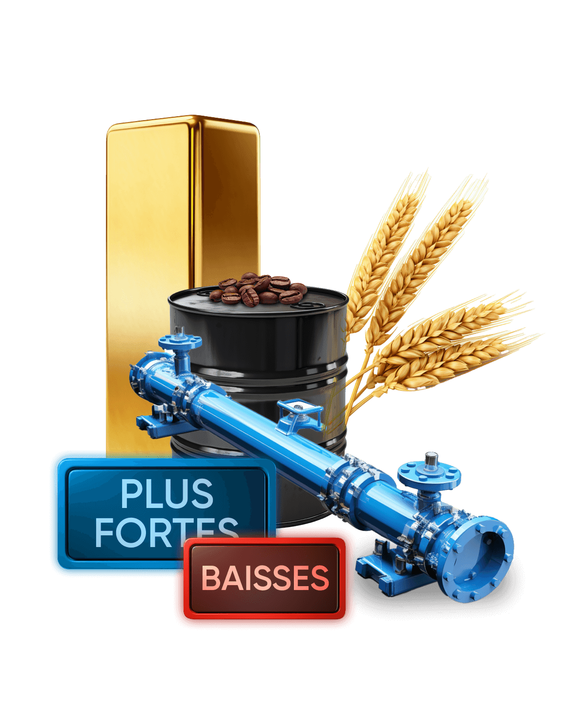 Matières premières en baisse