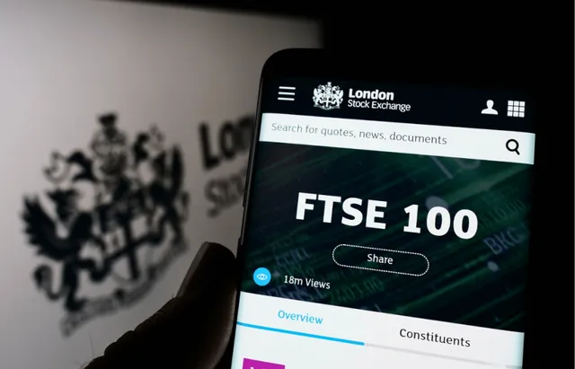 FTSE100 LOGO ON A MOBILE DEVICE
