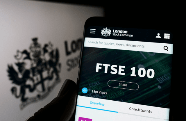 FTSE100 LOGO ON A MOBILE DEVICE