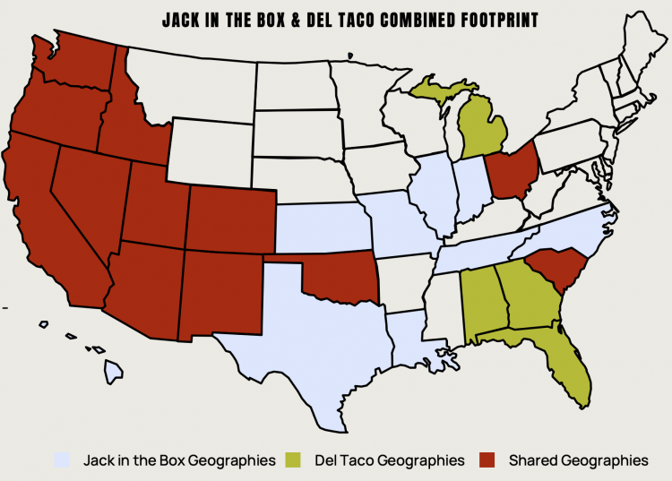 Del Taco Location Map Del Taco Spikes 65% On Jack In The Box Acquisition Plan