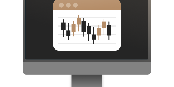 illustration - a monitor screen with a graph