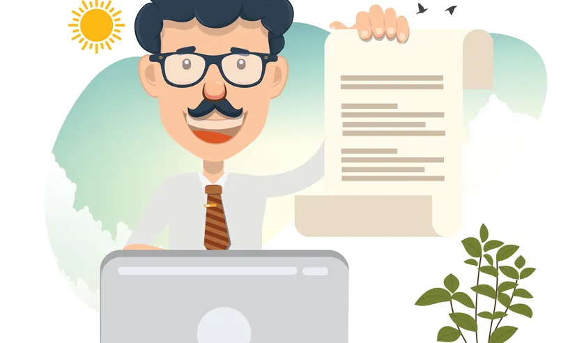 a man at a desk with documents a man at a desk with documents